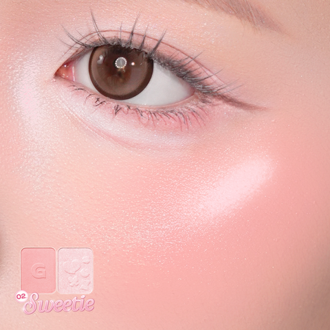  Bảng má hồng bắt sáng 2 ô đa năng GSLAY Glitz Aura Blushlighter Duo phấn má nướng mịn, highlight căng sáng 7,6g 
