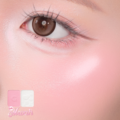  Bảng má hồng bắt sáng 2 ô đa năng GSLAY Glitz Aura Blushlighter Duo phấn má nướng mịn, highlight căng sáng 7,6g 