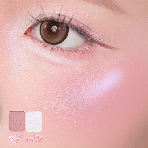  Bảng má hồng bắt sáng 2 ô đa năng GSLAY Glitz Aura Blushlighter Duo phấn má nướng mịn, highlight căng sáng 7,6g 