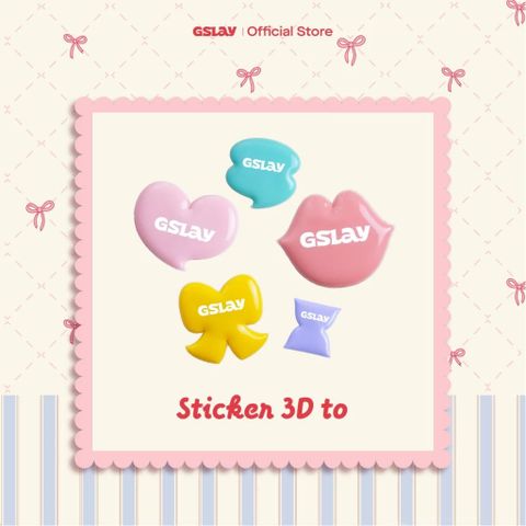  [QUÀ TẶNG_KHÔNG BÁN] Sticker 3D phồng GSLAY YOSO - 5 love languages (Large Size) 