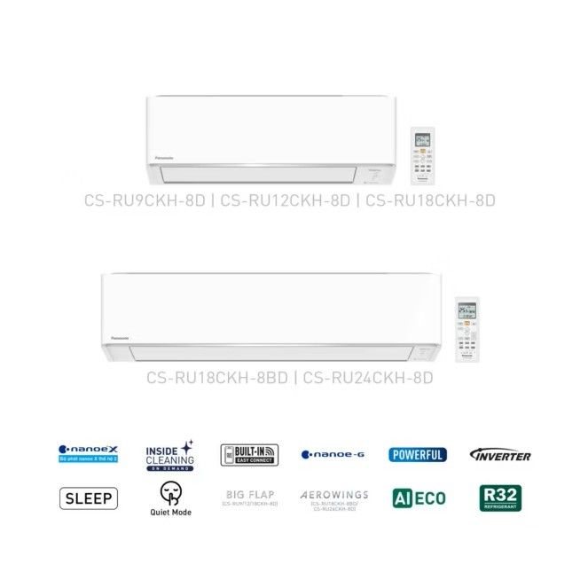 Điều hòa Panasonic 12.000 BTU 1 chiều inverter CU/CS-RU12CKH-8D