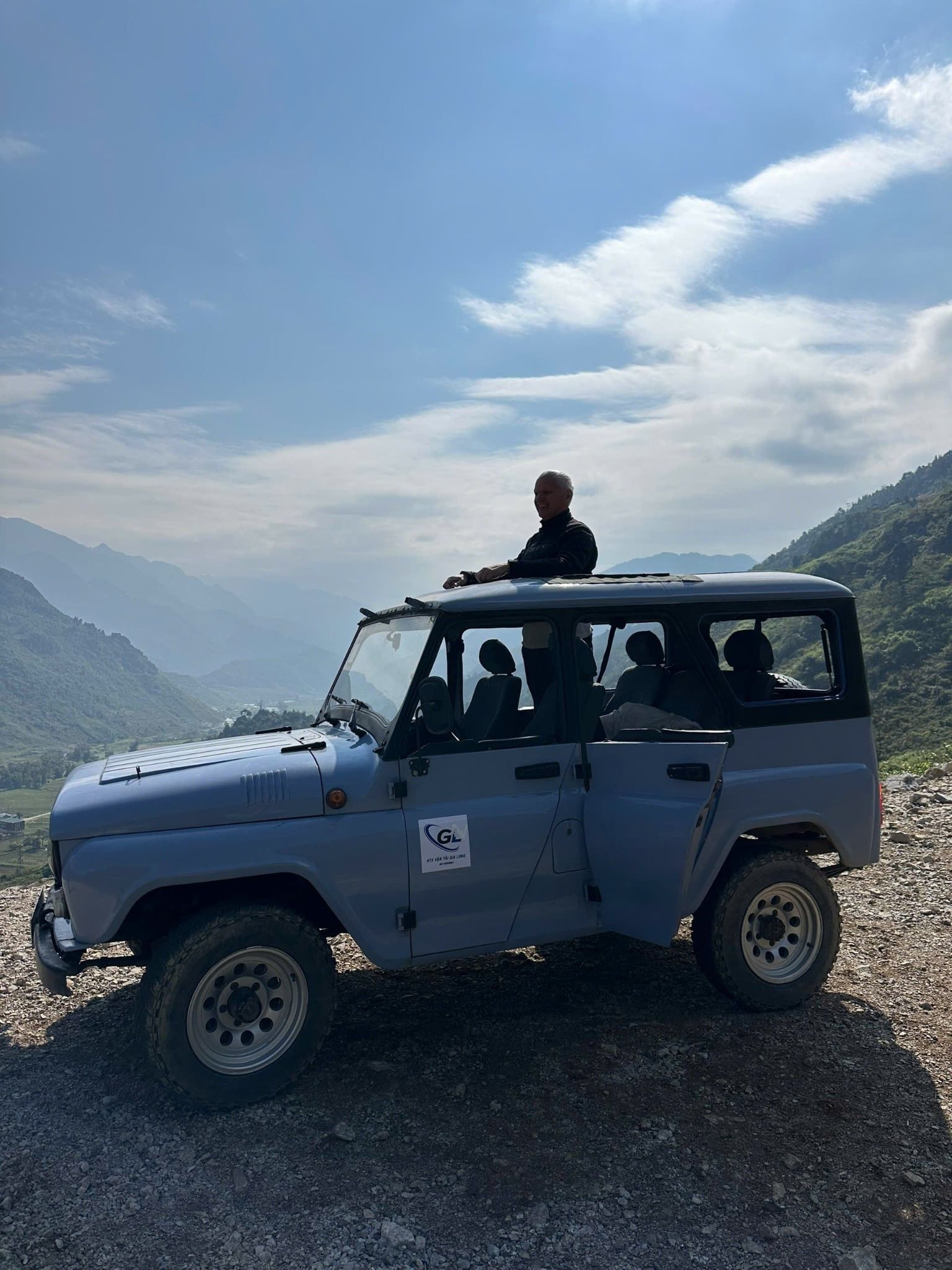Restored open-top vintage Classic Jeep — HagiangTrips Luxury tour