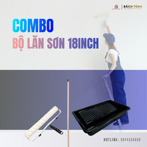 Bộ Cây Lăn Sơn 18inch(46cm) kèm khay đựng sơn