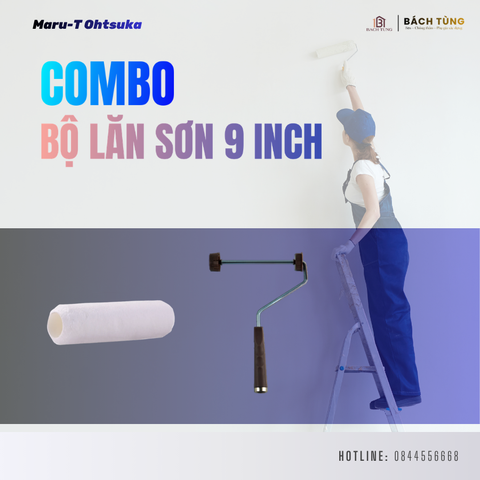 Combo tay cầm và ống lăn 9 inch Maru-T Nhật Bản