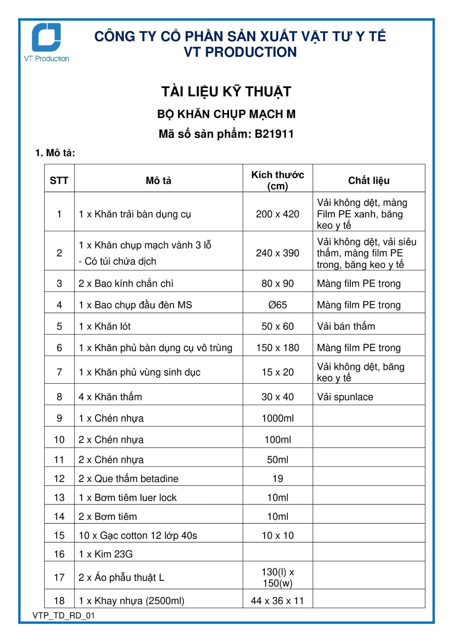  B21911 BỘ KHĂN CHỤP MẠCH M 