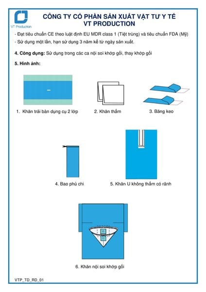  D23103 BỘ KHĂN NỘI SOI KHỚP GỐI M 