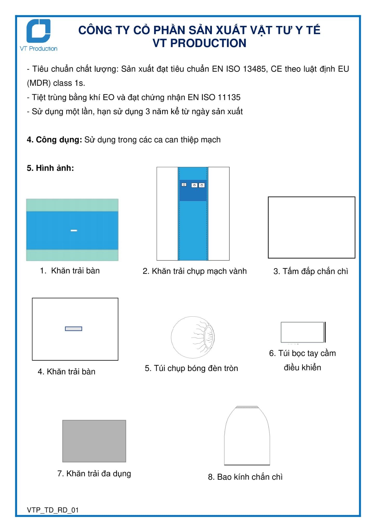  D12034 BỘ KHĂN CAN THIỆP MẠCH S 