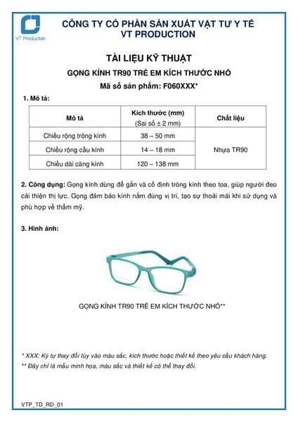  GỌNG KÍNH TR90 TRẺ EM KÍCH THƯỚC NHỎ 