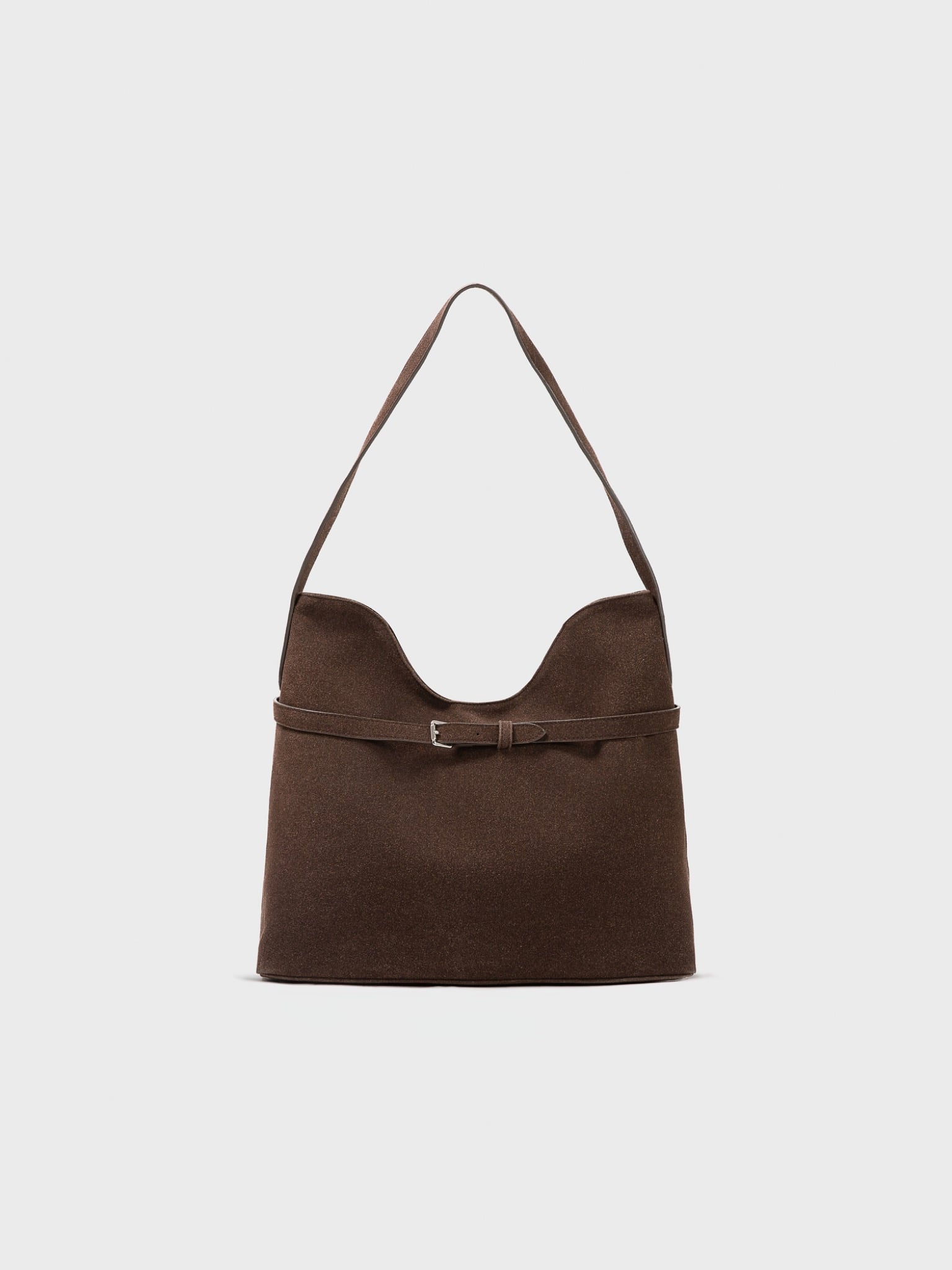  BELTED SUEDE TOTE 