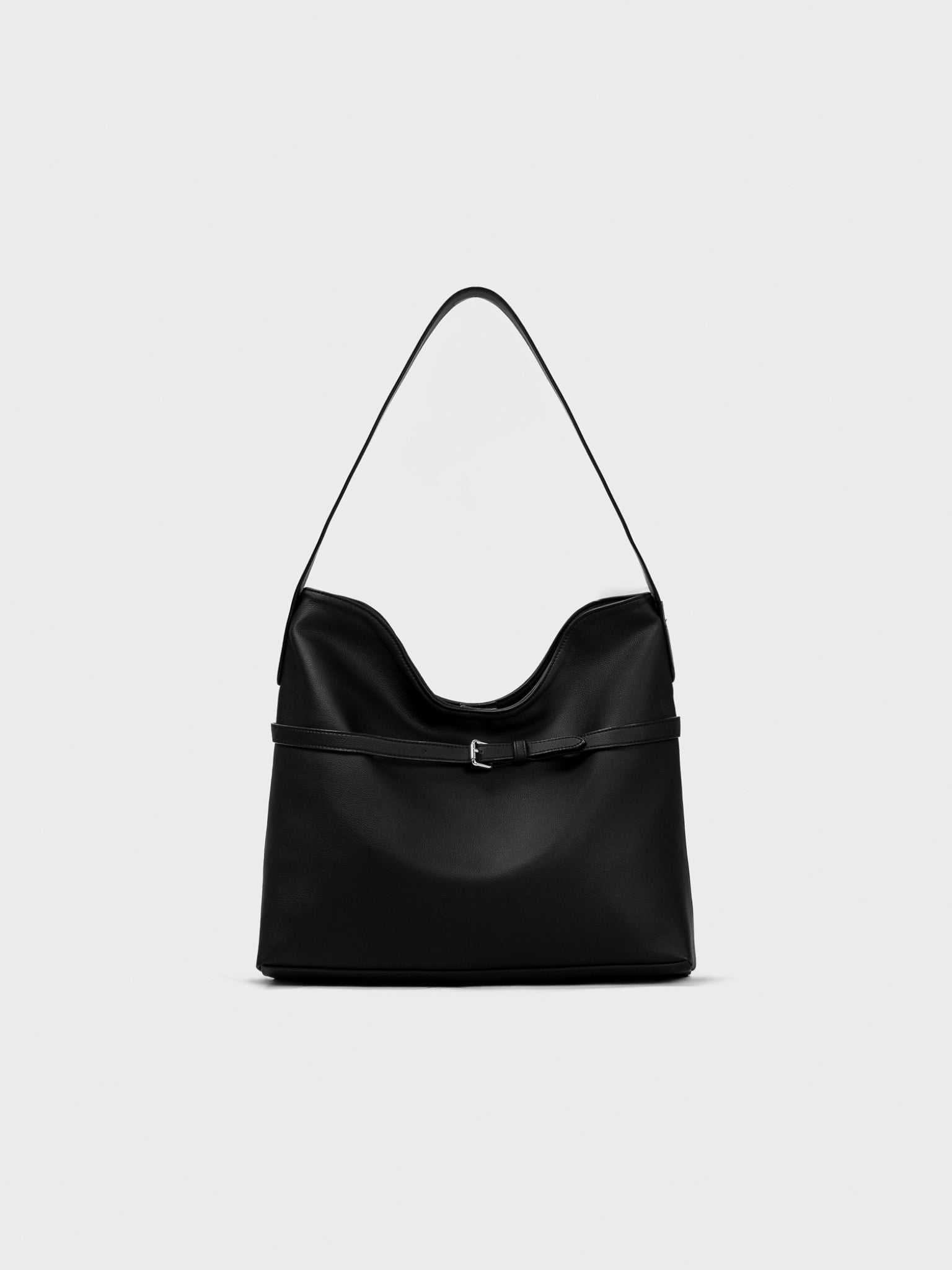  BELTED LEATHER TOTE 
