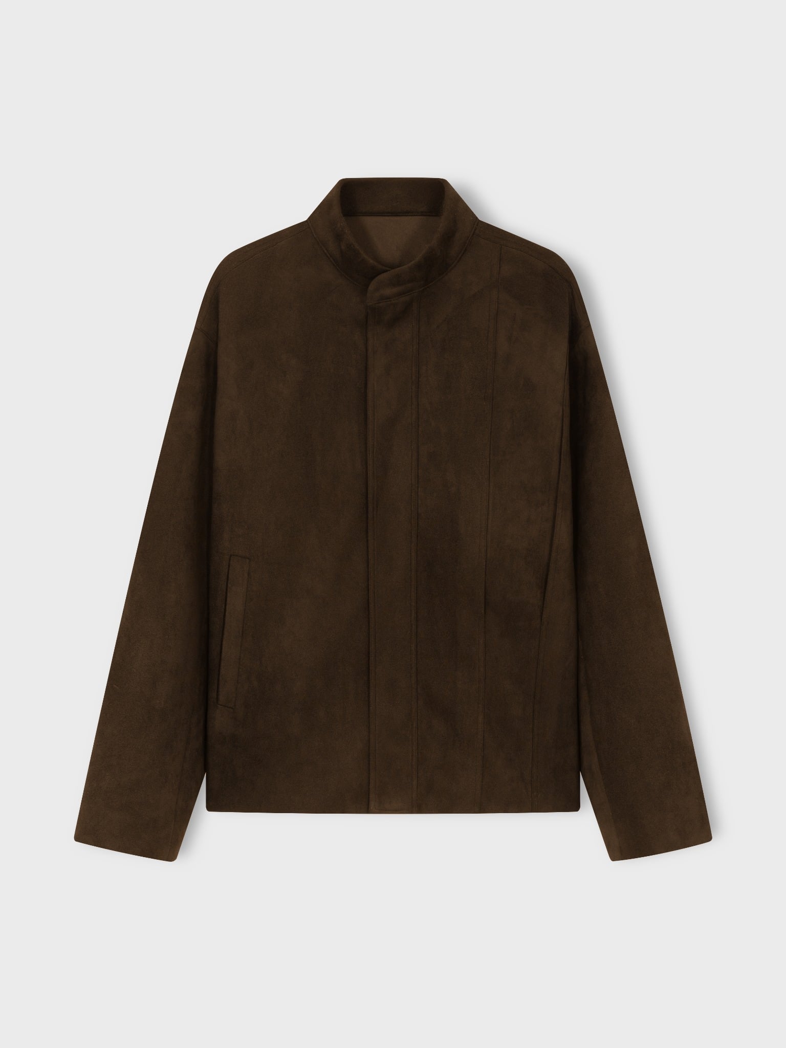  CHOCOLATE FAUX SUEDE JACKET 