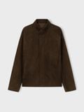  CHOCOLATE FAUX SUEDE JACKET 