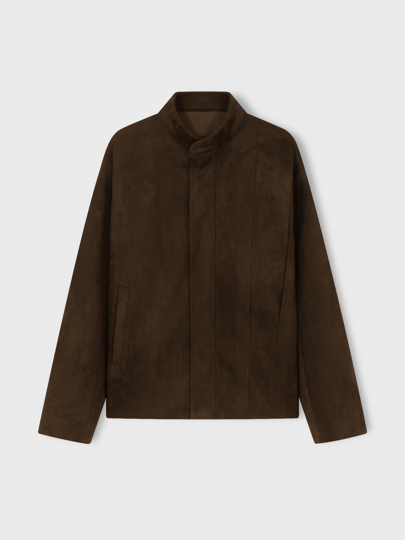  CHOCOLATE FAUX SUEDE JACKET 