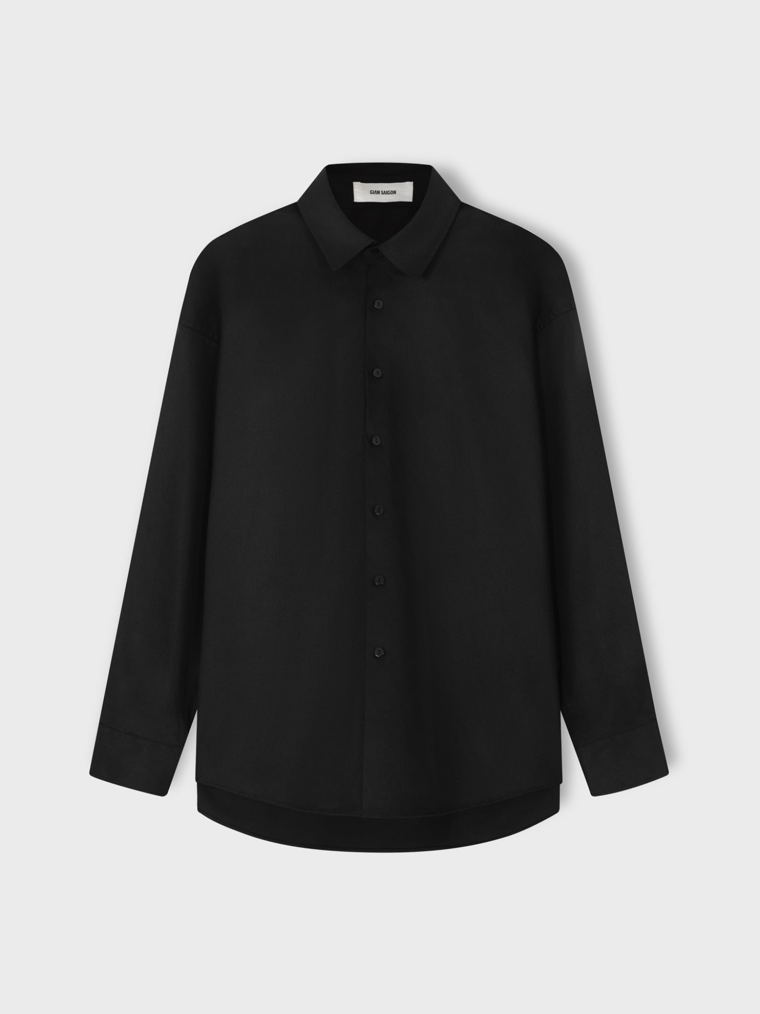  BLACK OVERSIZED POPLIN SHIRT 