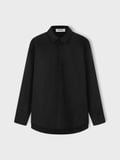  BLACK OVERSIZED POPLIN SHIRT 