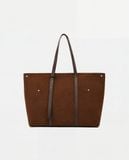  BROWN DRAPPED TOTE BAG 