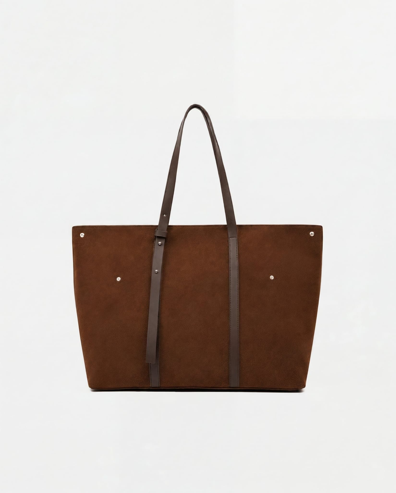  BROWN DRAPPED TOTE BAG 