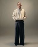  CREAM RELAXED NYLON HOODED JACKET 