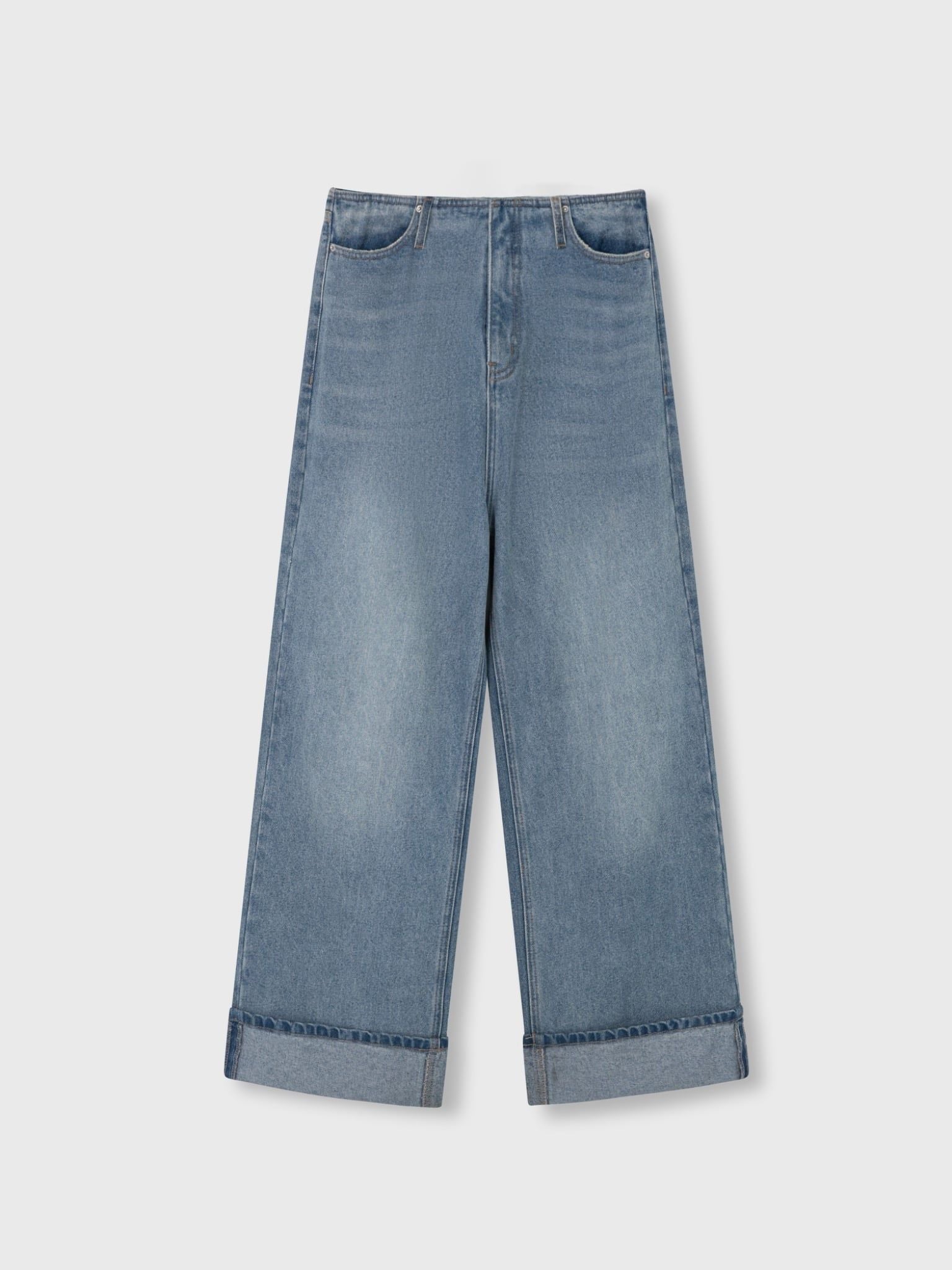  CLEAN WAIST DROP JEANS 