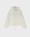  CREAM RELAXED NYLON HOODED JACKET 