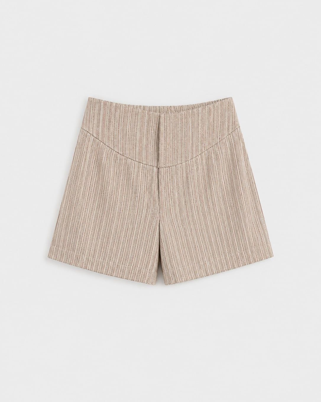  STRIPED LINEN BOXER SHORTS 