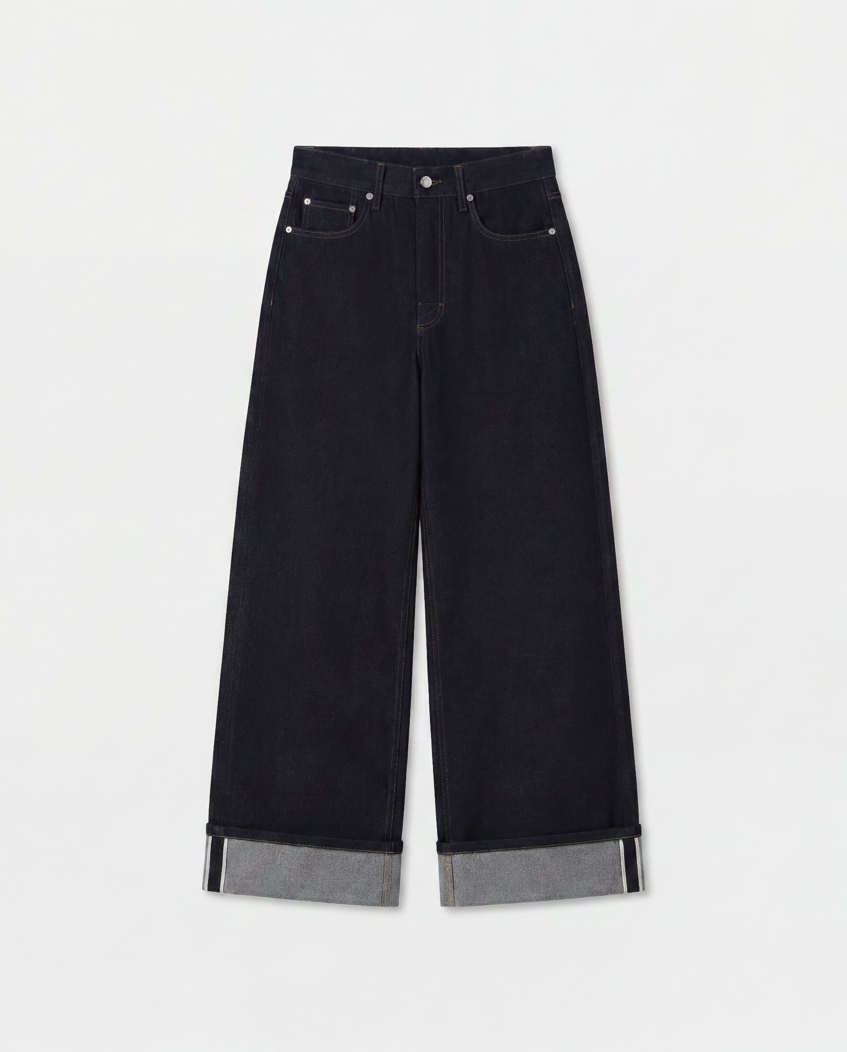  DROPPED WIDE LEG SELVEDGE JEANS 