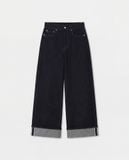  DROPPED WIDE LEG SELVEDGE JEANS 