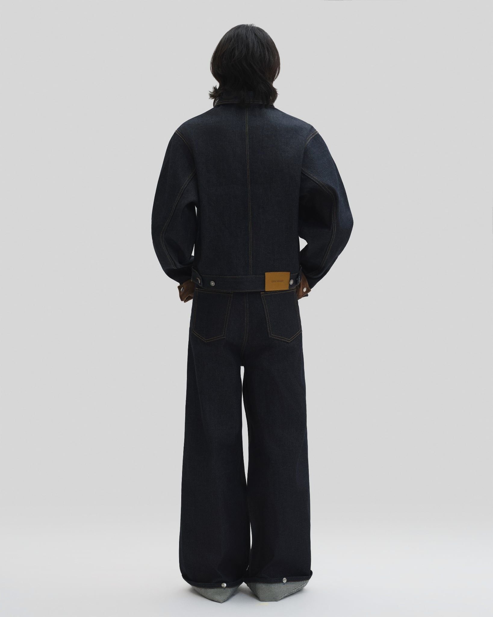  DROPPED WIDE LEG SELVEDGE JEANS 