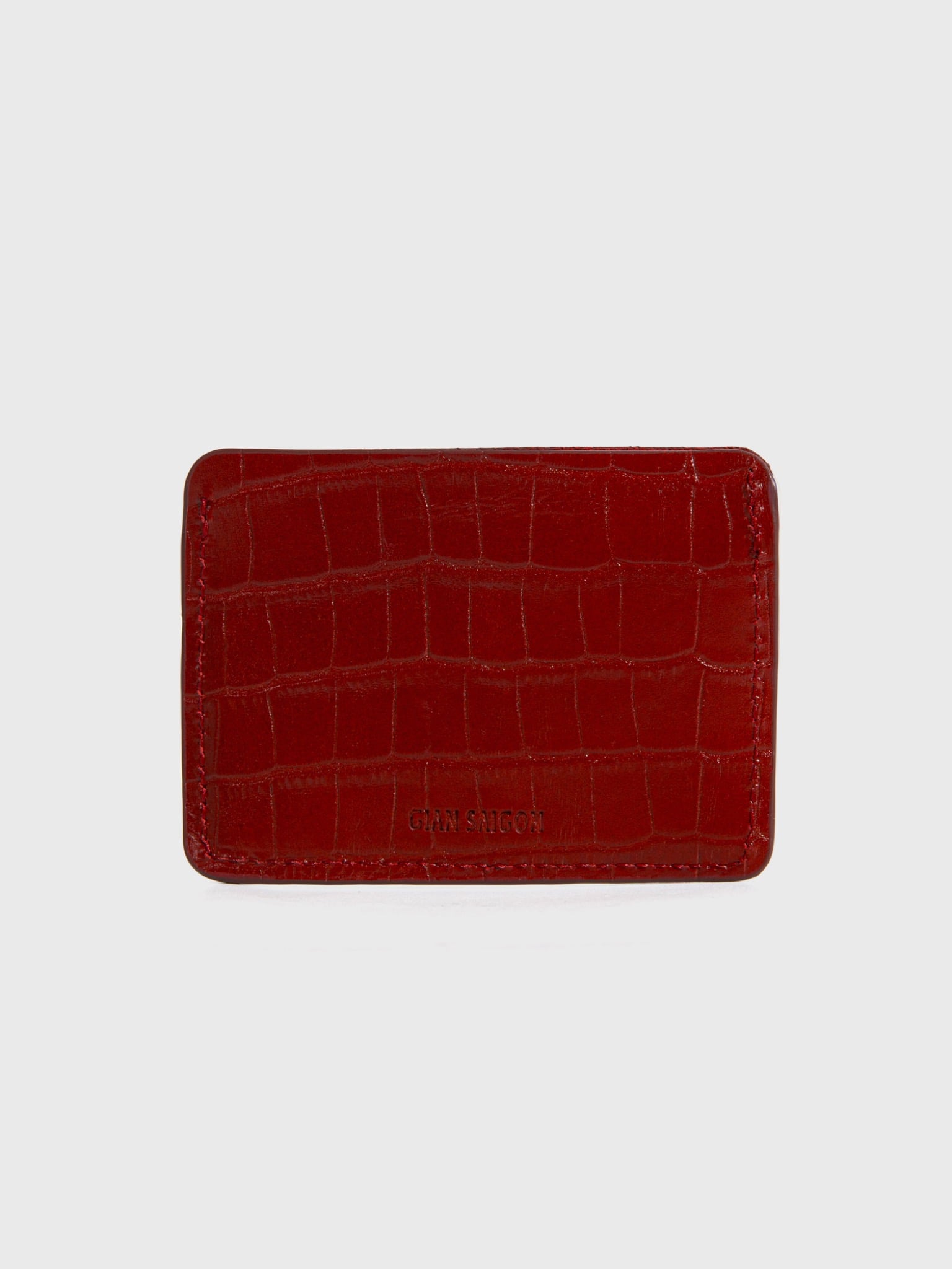  LEATHER CARD HOLDER IN RED 