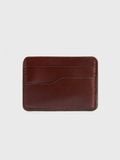 LEATHER CARD HOLDER IN BURGUNDY 