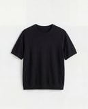  BLACK FIT KNITTED T-SHIRT 