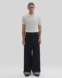  WHITE FIT KNITTED T-SHIRT 