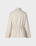  CREAM CINCHED WAIST JACKET 