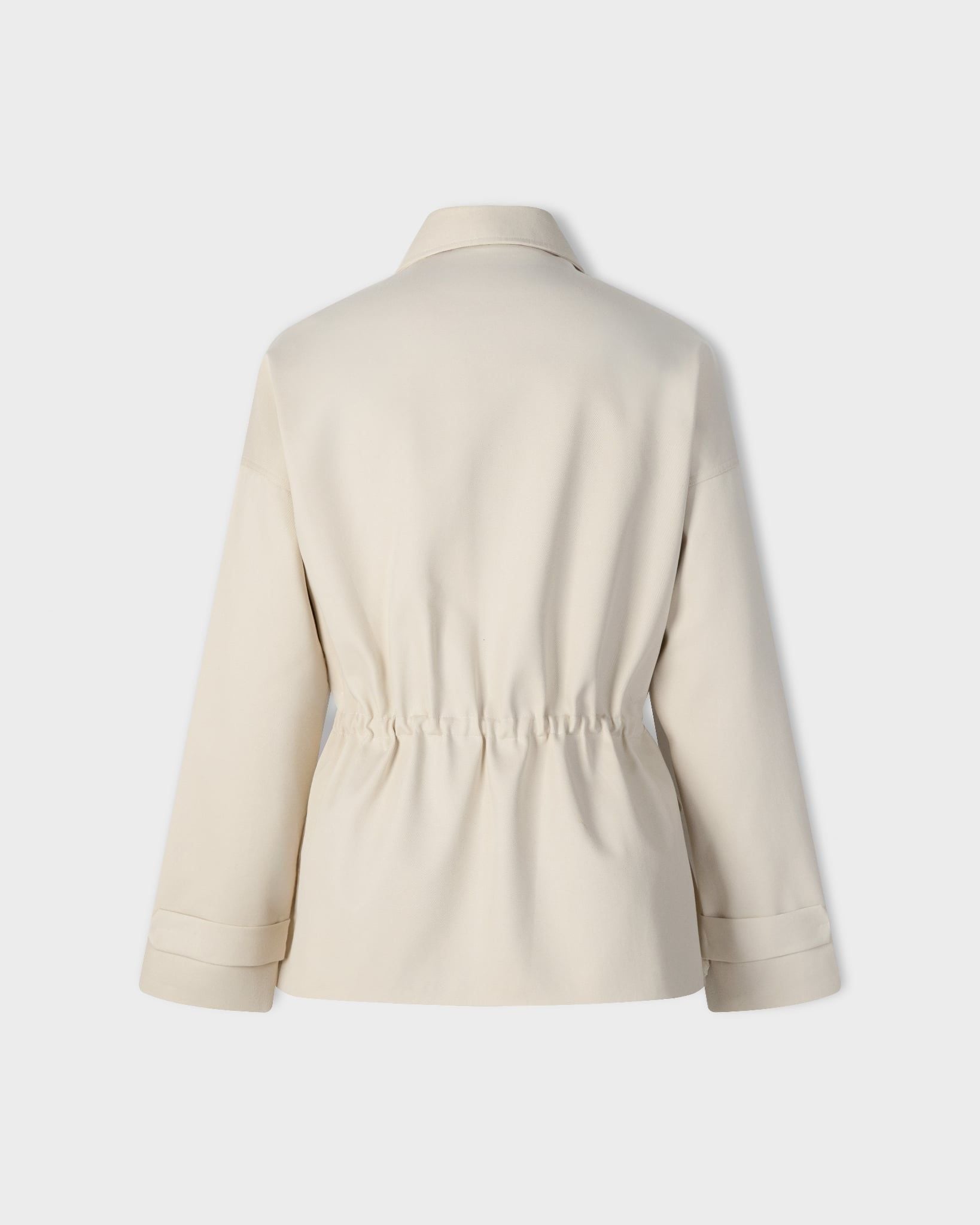  CREAM CINCHED WAIST JACKET 