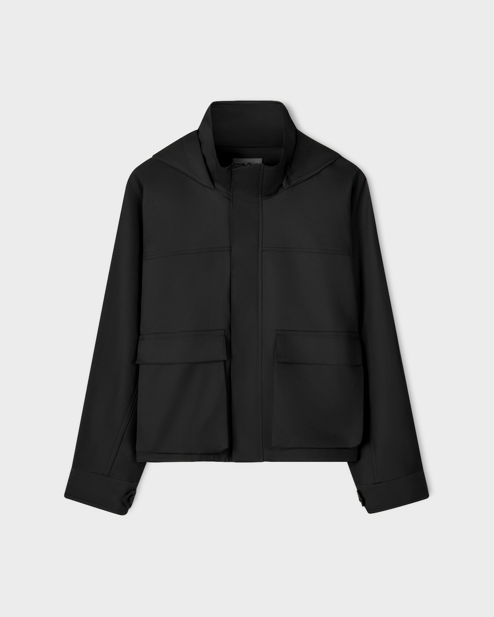  BLACK LIGHTWEIGHT HOODED JACKET 