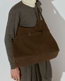 BELTED SUEDE TOTE 