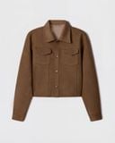  BROWN SUEDE CROPPED JACKET 