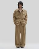  BEIGE CINCHED WAIST JACKET 