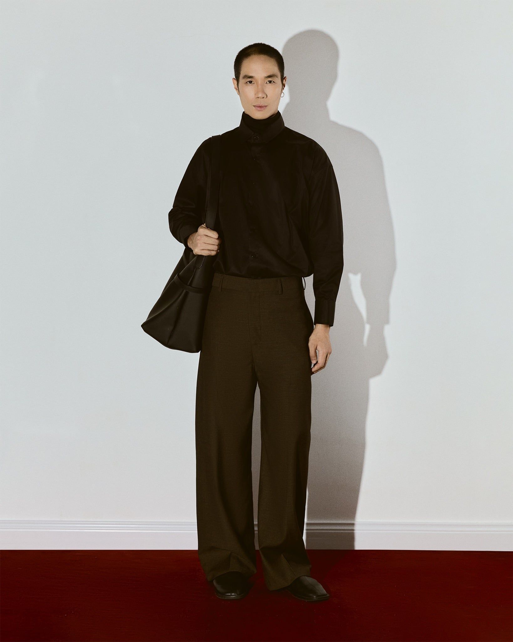  BLACK OVERSIZED POPLIN SHIRT 