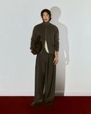  GREY KNIT ZIP CARDIGAN 