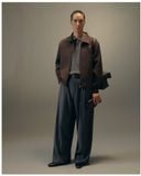  CACAO ZIP-UP VISCOSE WOOL JACKET 