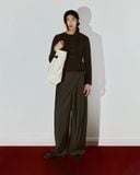  BLACK SLIM LONGSLEEVE HALF COLLAR SHIRT 