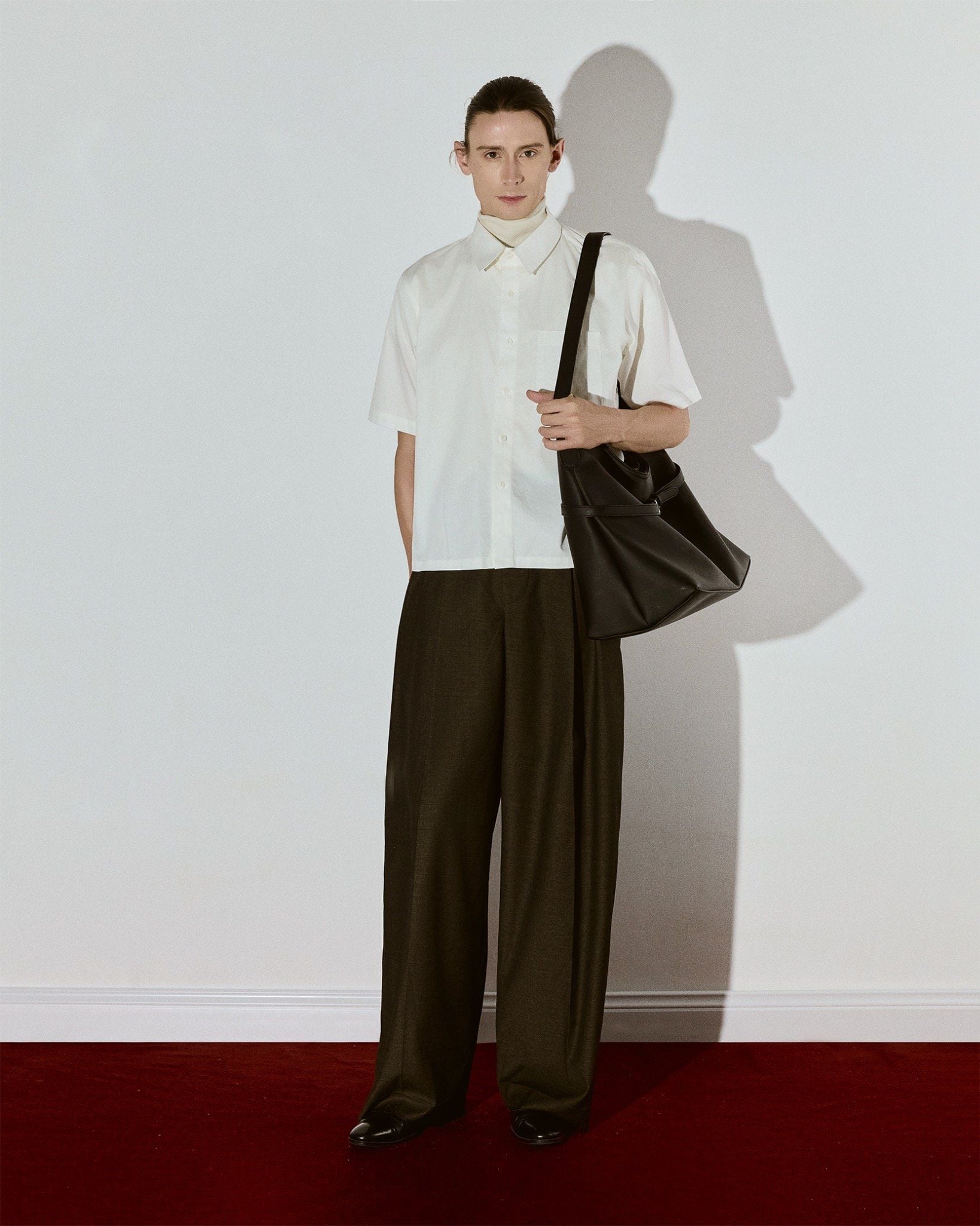  WHITE SHORT-SLEEVE POPLIN SHIRT 