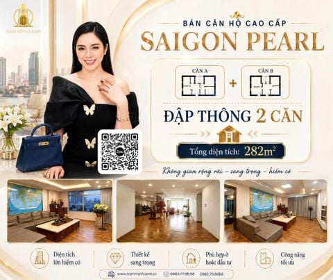  Bán 2 căn hộ đập thông Saigon Pearl - 282m2 - Không gian sống ấm cúng giữa phố phường hoa lệ 