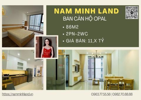  Bán căn hộ Opal Saigon Pearl 2 phòng ngủ 87m2-  view đẹp rộng rãi, thoáng mát. 