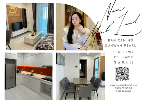  Bán căn hộ 1PN Sunwah Pearl, WH-08, 54m2, view sông thoáng mát, ngắm du thuyền cực chill 