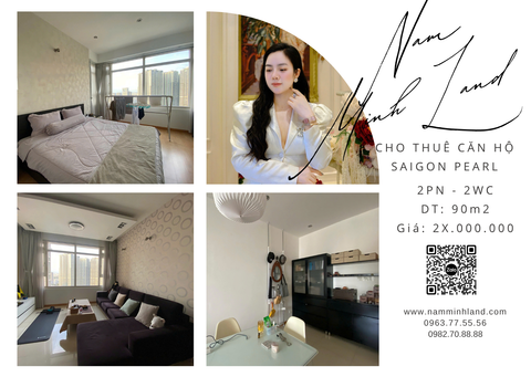  Saigon Pearl - Cho thuê căn hộ 2 phòng ngủ, Tầng cao view thoáng mát, đầy đủ nội thất - Giá 26 triệu net 