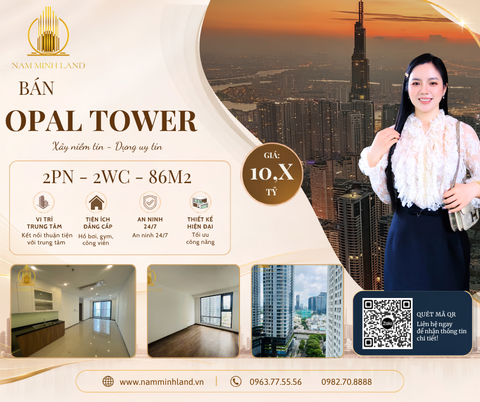  Opal Tower- Bán căn hộ 2 phòng ngủ 86m2 - View nội khu mát mẻ, buổi tối cực chill 