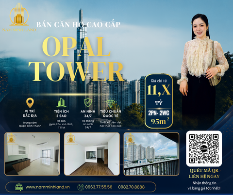  Opal Tower-Bán căn hộ 2 phòng ngủ 95m2 - View sông, diện tích lớn, đón gió mát mỗi ngày 