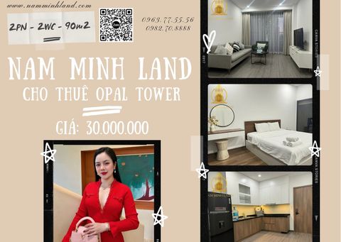  Cho thuê căn hộ Opal Tower 2 Phòng ngủ 97m2 - Tầng thấp, View nội khu 